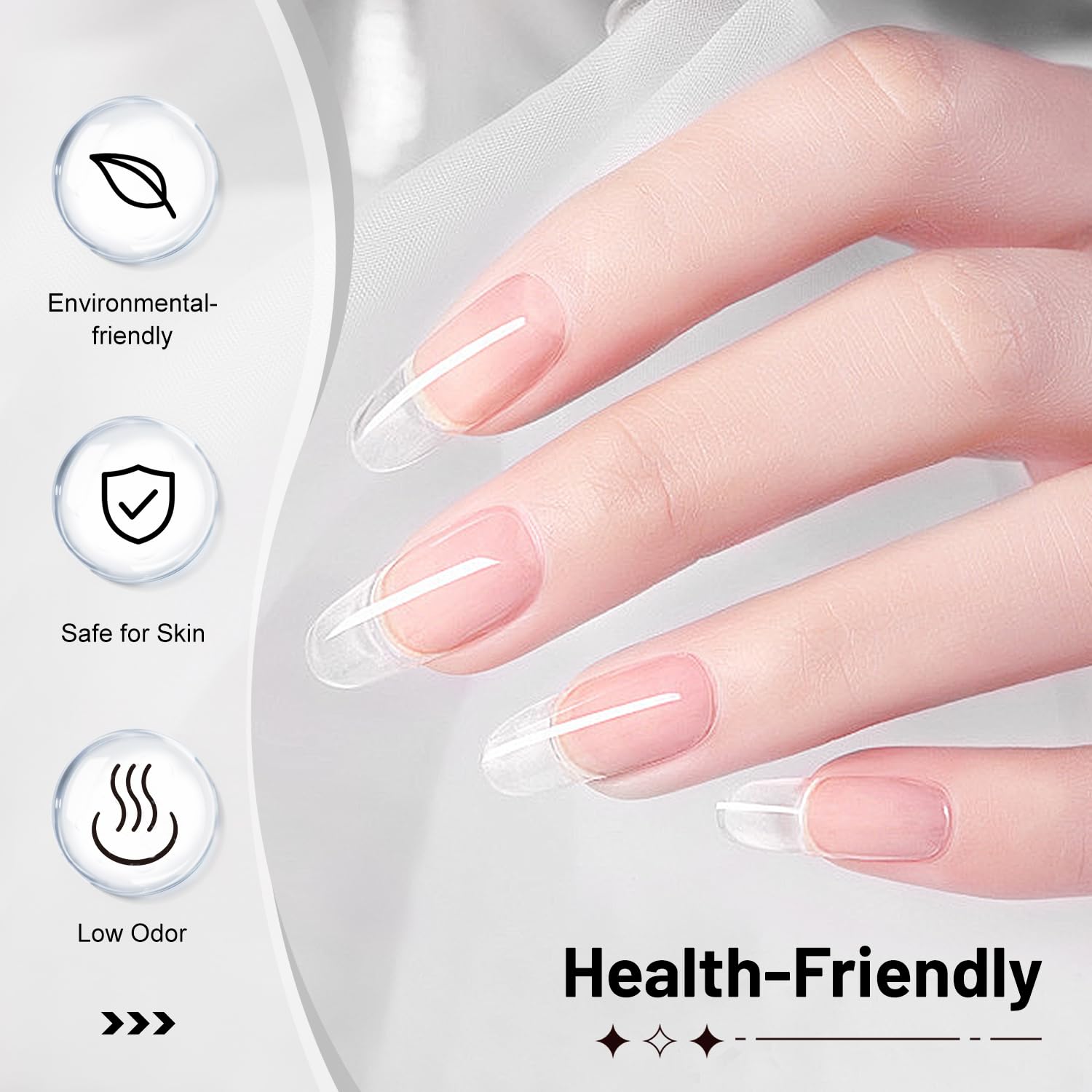 JODSONE 2Pcs 10ml Clear Builder Gel - Nail Thickening, Extension & Apex Building, Long-Lasting DIY Nail Art Gift for Women