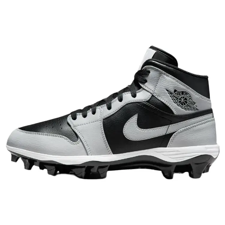 Nike Jordan 1 Mid TD Cleat - 'Shadow 2.0' Men's Sports Sneaker with Speed, Durable Traction, Quick Cuts, Secure Fit for Enhanced Game-Day Performance, Football, Male, Molded Cleats, Turf Sole, Lightweight, Turf Play, Shadow-Inspired