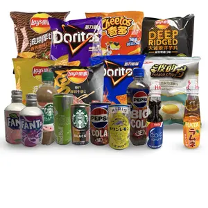Imported Asian Japanese Chips and Drinks Sampler – 4 Unique Beverages, 6 Unique Chips | Rotating Variety, No Duplicates