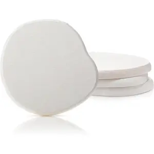 Diatomaceous Earth Coasters Set of 4，Cool Absorbent Quick-Dry Drink Coasters for Desks, Cute Modern Stone Design with Stylish White Aesthetic (4, White)