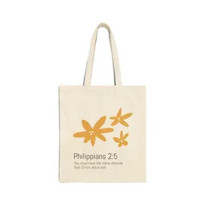 Scripture Canvas Tote Bag - Versatile Design for Everyday Use, Ideal for Travel and Everyday Storage