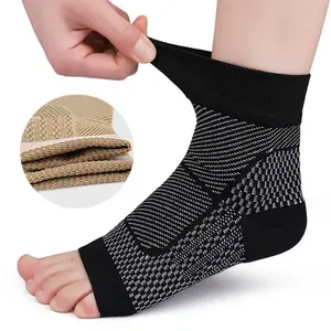 Unisex Toeless Compression Socks |     Heel Invisible Pressure Support Socks - Moisture Wicking Soft Foot Care Sleeves for Sports Workouts & Casual Wear