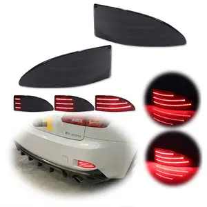 2PCS Smoke LED Bumper Reflector Tail Brake Signal Lights For Lexus IS250 IS350 2006 2007 2008 2009 2010 2011 2012 2013 Replace OEM 81920-53021 81920-53020, 81910-53021 81910-53020