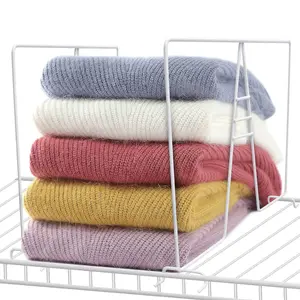 8 Packs Shelf Dividers For Closet Organization - Wire Closet Shelving Sturdy Closet Shelf Organizer Steel Closet Dividers Linen Closet Organizer Halloween Decorations Halloween Costumes Autumn Decor Festival Decor Rack Cabinet Insert Installation