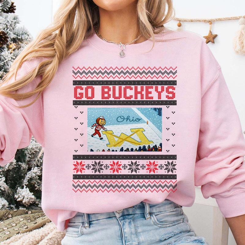Ohio vs Michigan Rivalry Sweater, Script Ohio on Big M Sweater, Buckeye Fan Erase The M Sweat Shirt, OSU Fan Gift