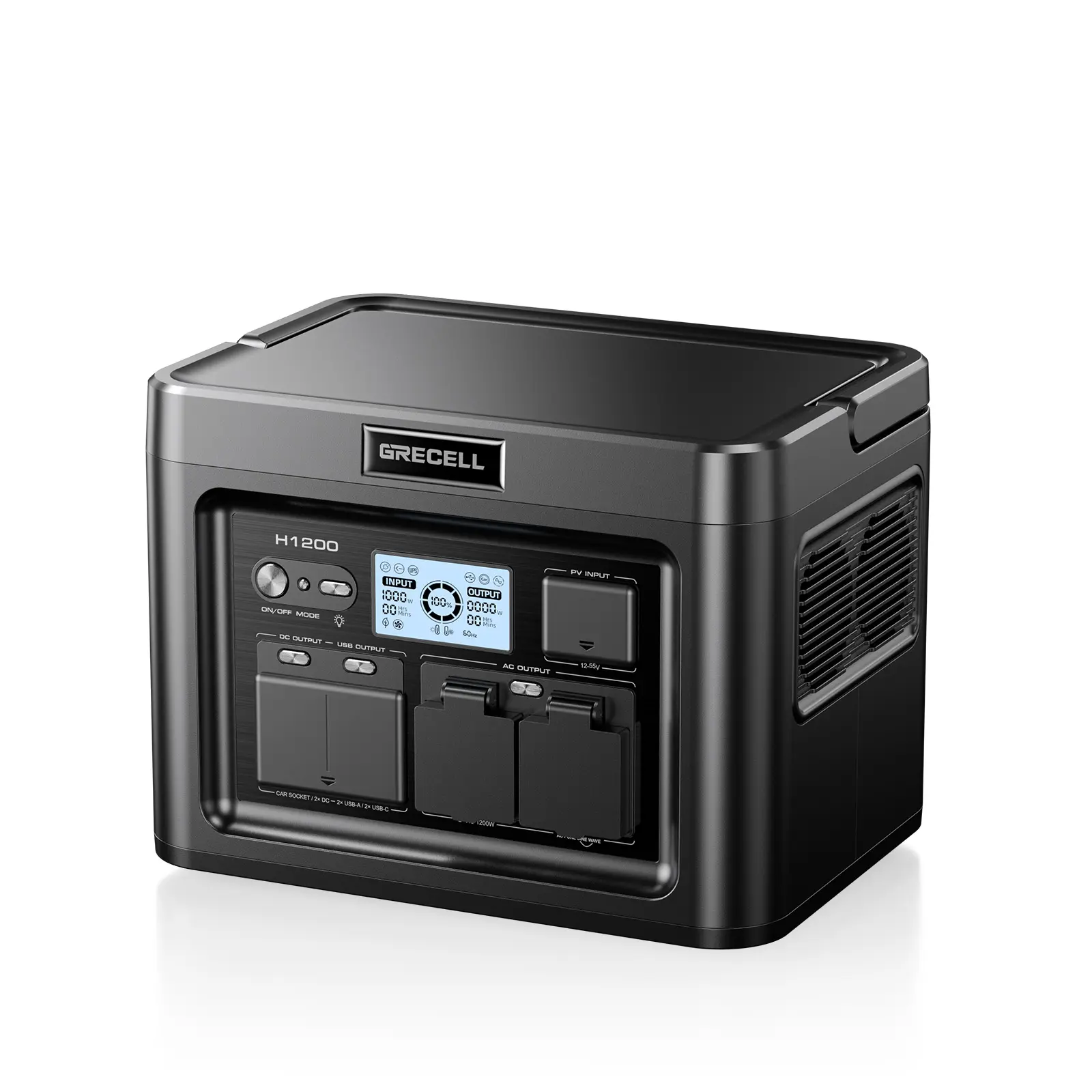 H1200 1200W Power Station | 672Wh LiFePO4 Solar Generator with 10ms UPS for Home Emergency Camping RV