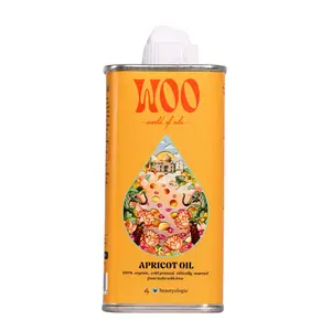 WOO World of Oils Apricot Oil – 100% Organic Cold-Pressed Body Oil for Skin, Hair & Nails | Brightening, Hydrating, Non-Greasy | 3.4 oz TSA-Friendly Tin