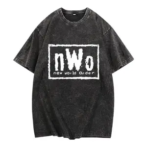100% Cotton TeeNew World Order T-Shirt NWO Logo WCW Professional Wrestling T Shirt Tee For Men
