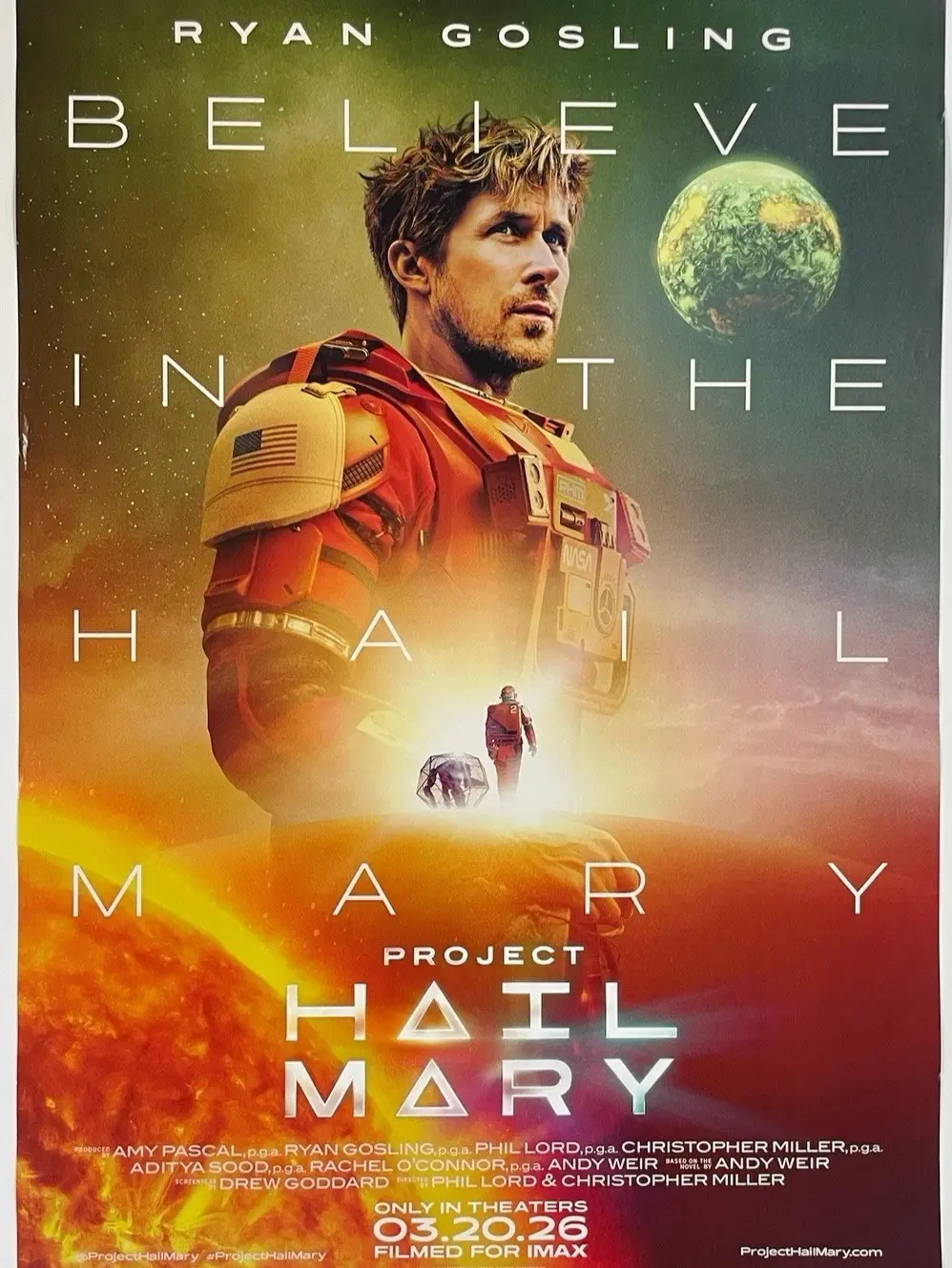 Project Hail Mary (2026) Original DS Movie Poster One Sheet