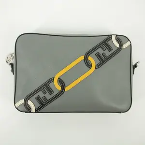 Pre-owned FENDI Leather Crossbody Bags Chain Logo Embossed Camera Crossbody Bag #2468