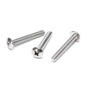 50Pcs M4 x 30mm Truss Head Machine Screws for Cabinet Drawer Knob Pull Handle, 304 Stainless Steel, Phillips Drive