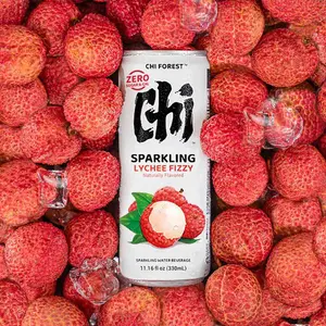 CHI FOREST Lychee Fizzy Sparkling Water (11.16 fl oz* 24 Cans)