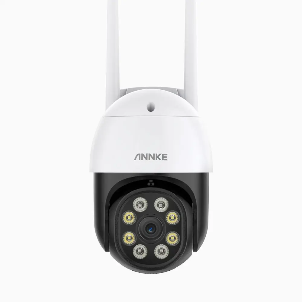 ANNKE 4MP WiFi Pan Tilt Camera, Sound & Human Motion Detection, Color Night Vision, One-Touch Alarm, Two-Way Audio, Cloud & Max. 128 GB Local Storage, Works with Alexa