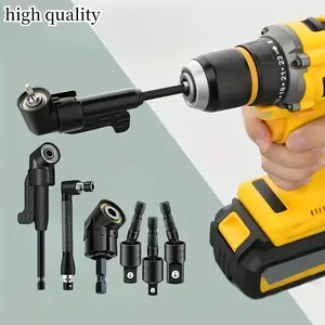 1pc high-quality right-angle drill accessories, 360 rotatable, impact-grade socket adapter, angle drill adapter, 90 inclined drill to meet various drilling requirements, drilling accessories, multi-functional drill.
