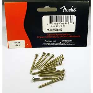 Genuine Fender Pickup Mounting Screws for P Bass/J Bass - Set of 12 - CHROME