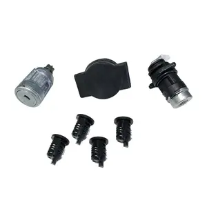 P558  Ford Kit 4 Buttons HC3B 2522050 RL Ignition Cylinder Door Lock Cylinder Set