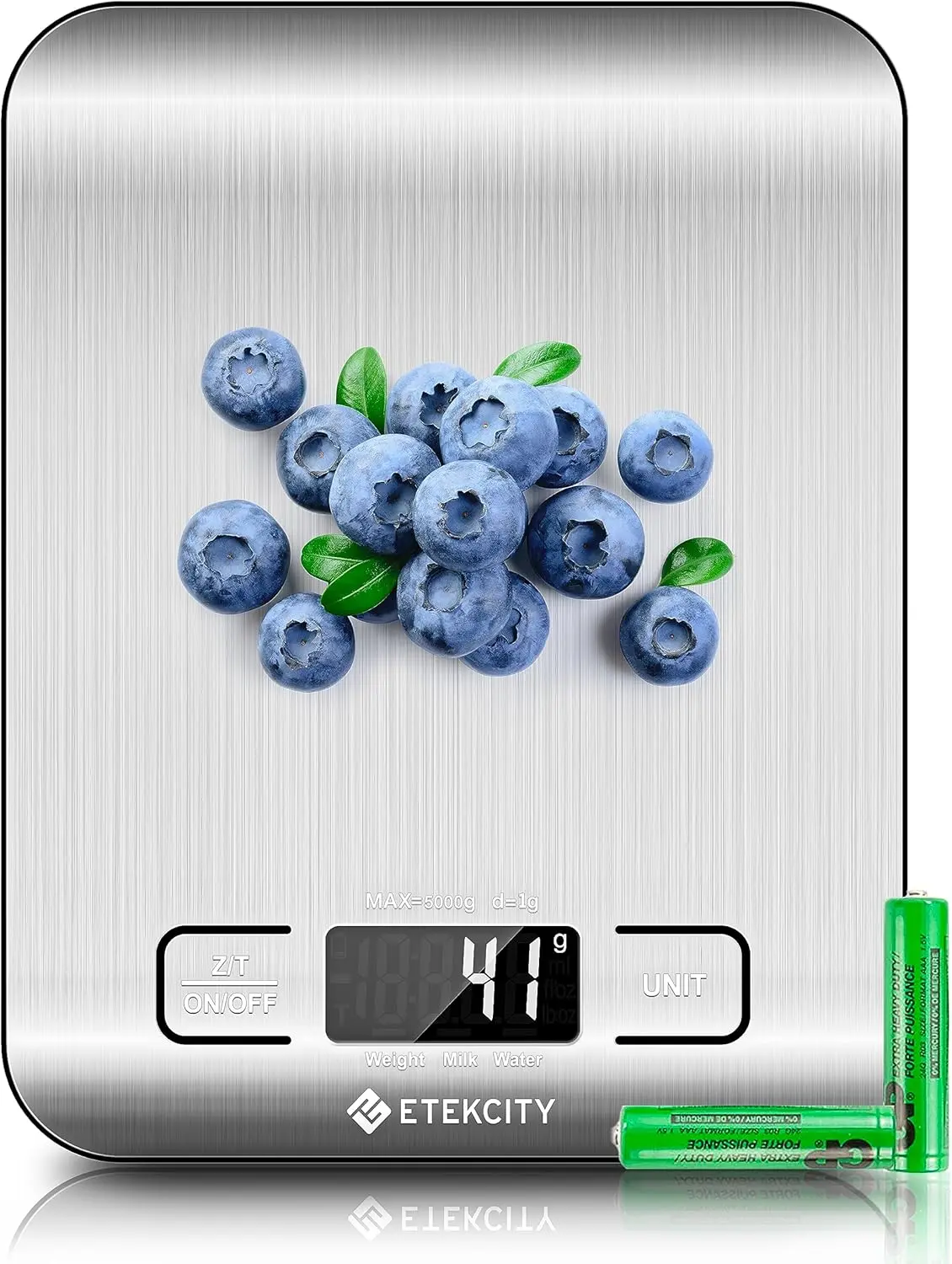 Etekcity Food Kitchen Scale, Digital Grams and Ounces, 11Lb | Tare Function, Ideal for Baking, Weight Loss, Keto, Meal Prep, Packages, Liquids and Jewelry, 304 Stainless Steel