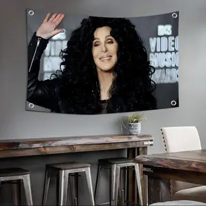 Pop Singer Cher Flags Custom Camping Outdoor Garden room Bedroom Decor Party Backdrops Wall Art Family Gifts