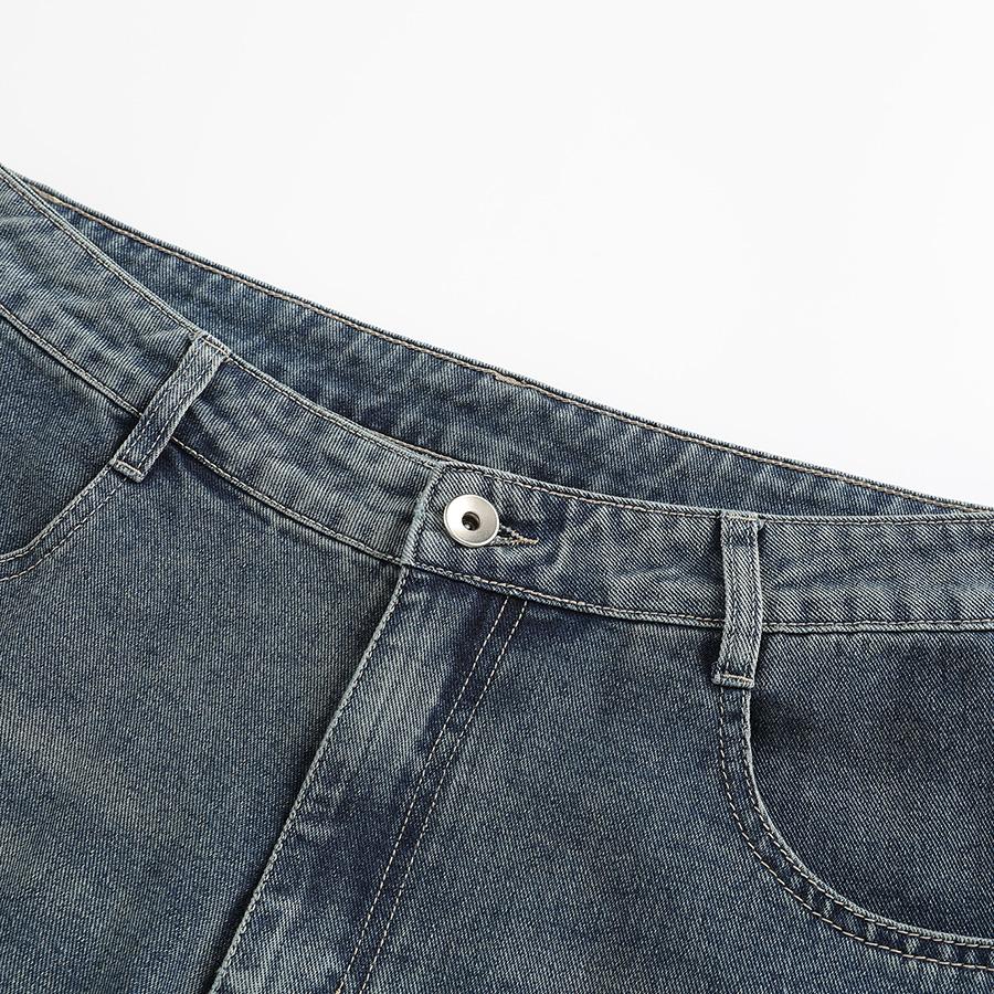 3-piece set of multi-color vintage washed wide-leg knee-length denim shorts made from cotton fabric; loose draping design, high-waisted relaxed fit, streetwear style. Suitable for summer daily wear, strolling, skateboarding, beach trips, and outings. Fash 3-piece set of multi-color vintage washed wide-leg knee-length denim shorts made from cotton fabric; loose draping design, high-waisted relaxed fit, streetwear style. Suitable for summer daily wear, strolling, skateboarding, beach trips, and outings. Fash
