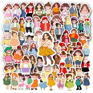 56pcs Girl Graffiti Stickers Set, Ideal for Scrapbooks Journals Laptops Water Bottles Cars, Automobile Decals, Faith-Based Design with Positive Messages Gift