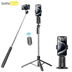 Smart Ai Face Recognition 360° Phone Gimbal, Stabilized Full-Screen Tracking, 1.58m Stand for Indoor/outdoor Live Streaming