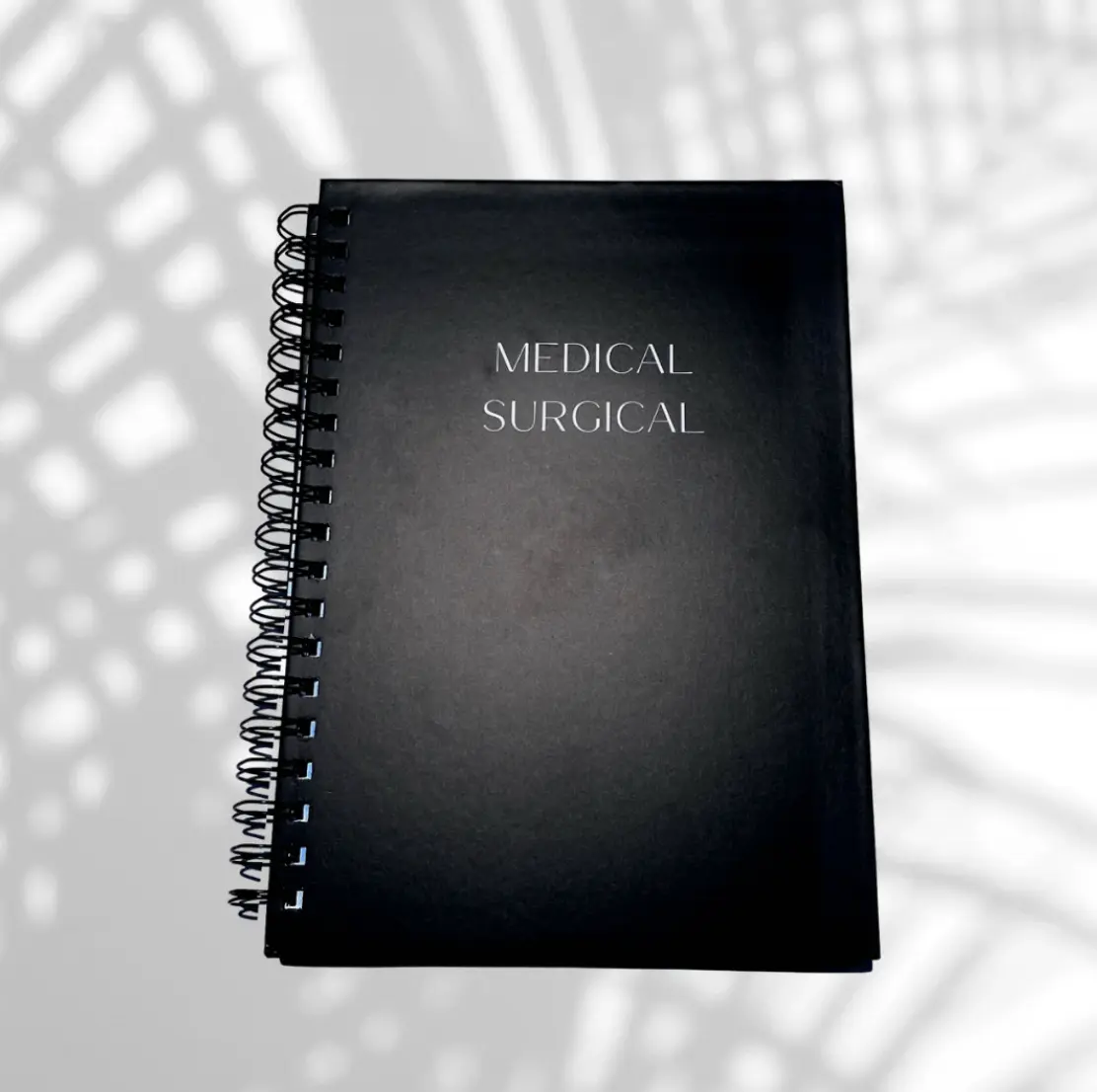 Black Medical Surgical Nursing School Journal Notebook with 200 Pages of Fill-in Templates B5 Sizing