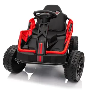 【Christmas Gift】24V Ride On Toy for Big Kids, 6MPH 200W 4x4 Ride On Car w/Parent Remote, Metal Frame, Headlights, Shock Absorbers, Music, Horn, Battery Powered Electric Cars for Kids, Red