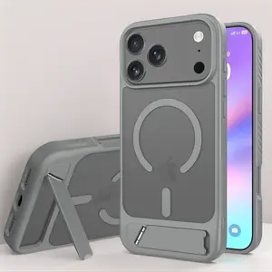 ST  STYLISH Magnetic Casing for iPhone 17 Pro Max, Smartphone/Cellphone Handheld Accessory with Built-in Flat Stand, Protective Cover for Secure Viewing and Charging tiktokshopspringglowup