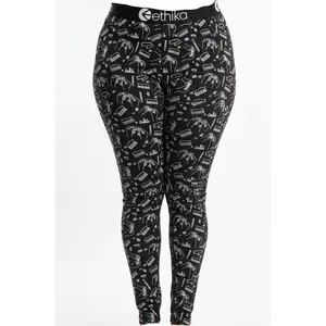 Women's Printed Leggings – Black Graphic Multi
