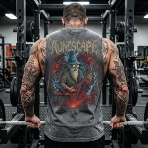 Runescape Metal Wash Tank Top Heavyweight Workout Tank