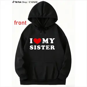 I Heart My Sister Long Sleeve Hoodie – Unisex Fit for Everyday Comfort