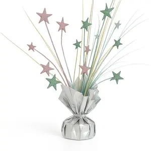 12-Inch Pastel Star Metallic Foil Spray Centerpiece