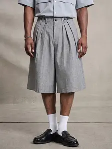 Men's Casual Capri Pants, Slim-Fitting Seven-Quarter Shorts, Office Business Style, Perfect for Valentine's Day, Spring Summer Party