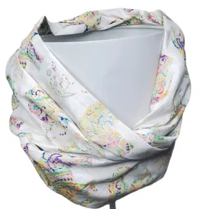 Boho Elephant Print 100% Cotton Infinity Scarf for Women effortless style casual soft winter accessories
