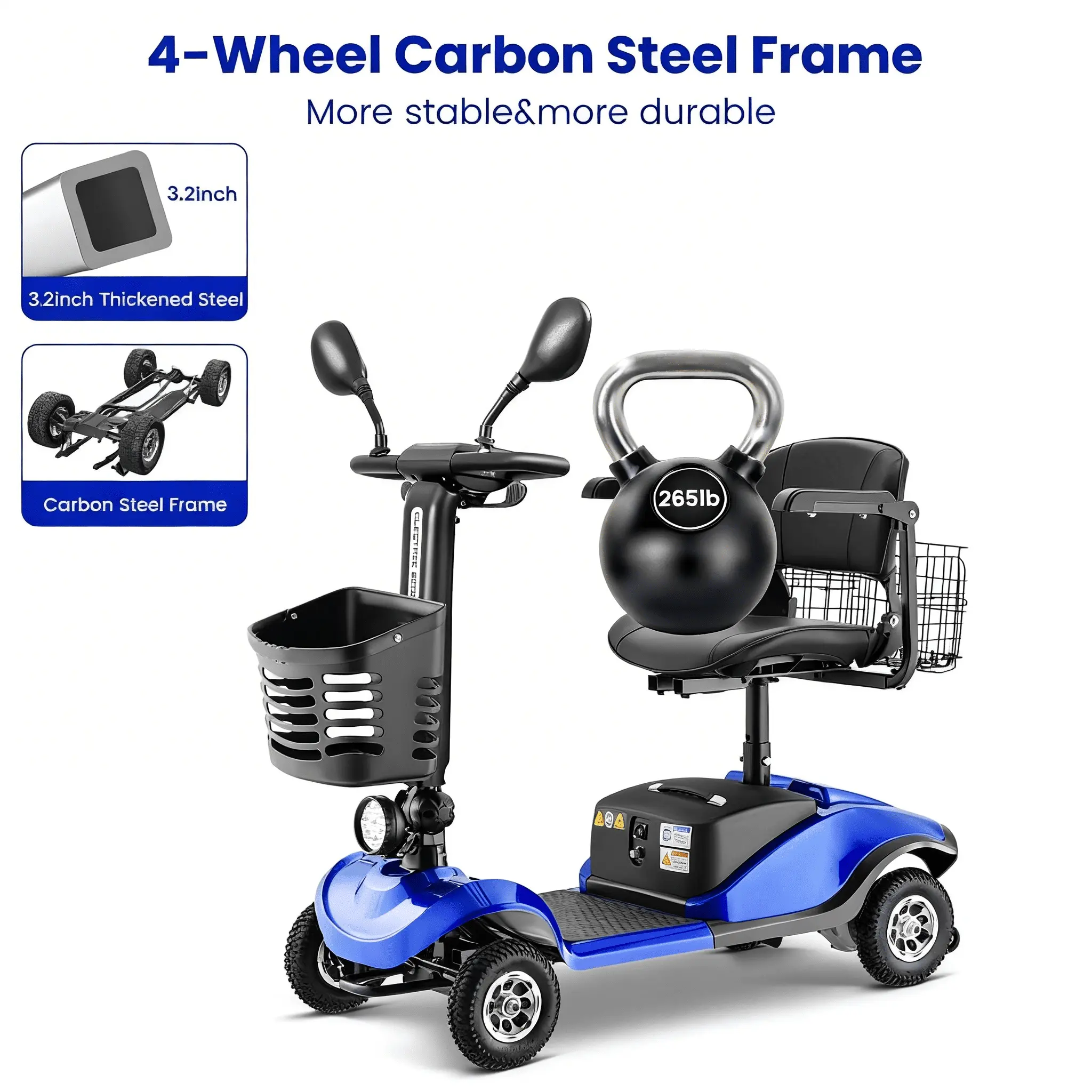 Portable Folding Mobility Scooter for Adults – Powerful, Compact & Travel-Ready