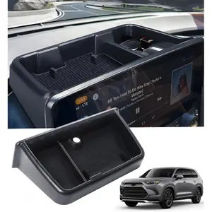 Dashboard Behind Screen Storage Box for Toyota Grand Highlander 2024 2025 2026, Interior Accessories Center Console Organizer Tray for 24 25 26 Grand Highl2026