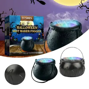 Color Changing Halloween Mist Maker Fog Maker Creative Water Fountain Fogger LED Light Color Changing Mist Machine Halloween