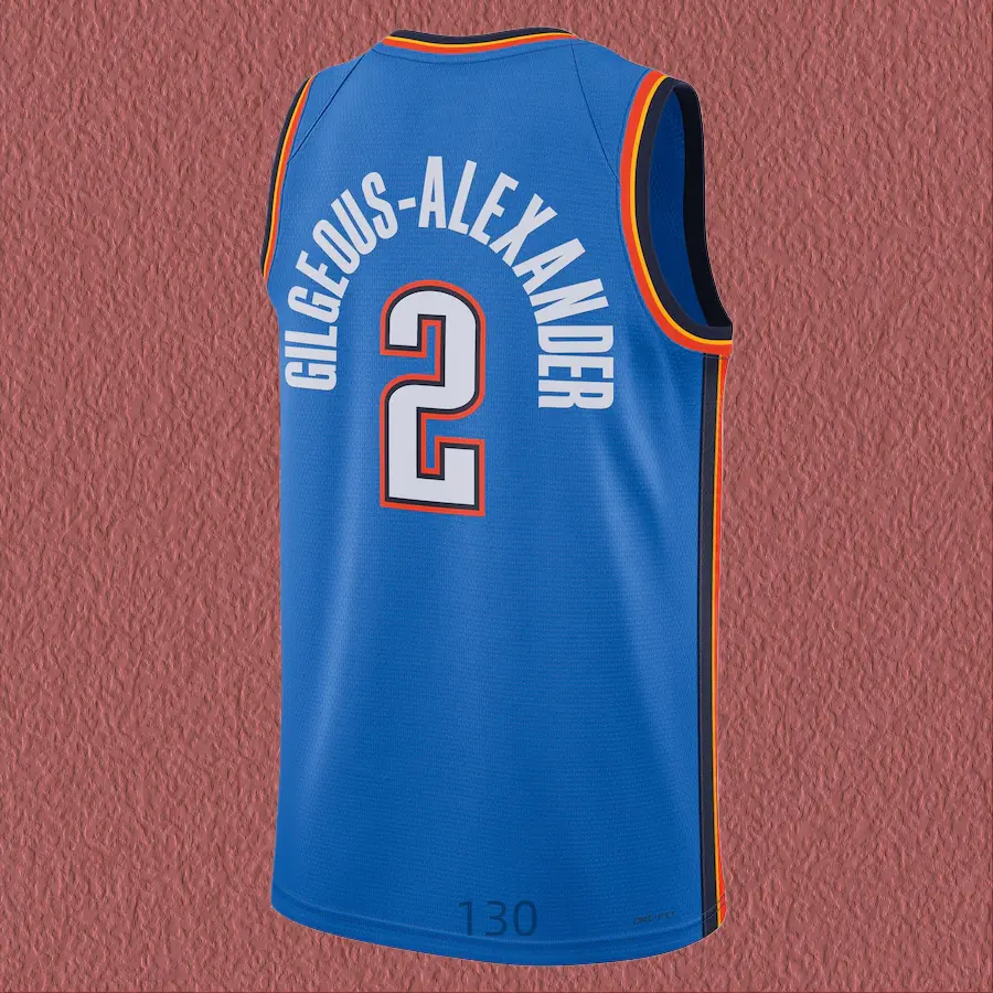 Shai Gilgeous-Alexander Men's Classic-Design Sleeveless stitched Basketball Jerseys Blue shirt