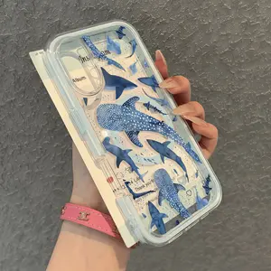 iPhone 17 Pro Max/16/15 Case Magnetic 2-in-1 | Whale Shark Slide Camera Protector - Shockproof Clear Ocean Vibe Cover (Perfect Gift)