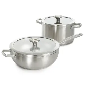 BergHOFF Graphite 4Pc 18/10 Stainless Steel Cookware Set