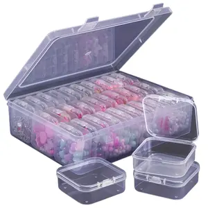Plastic Storage Box Set with Small Containers, Durable Plastic Organizers, Rectangular Jewelry Organizer, Perfect for DIY Jewelry & Valentine's Gift