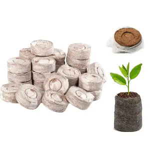 Compressed Peat Pellet Soil Block, Nutrient Rich Fertilizer for Herb Plants, Flowers, Vegetables, Easy Transplanting, Suitable for Farms, Garden