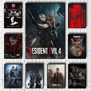 Resident-Evil Game Poster Hot Sale Classic Movie Canvas Painting HD Print Wall Art Picture for Gaming Room Home Decoration Gift