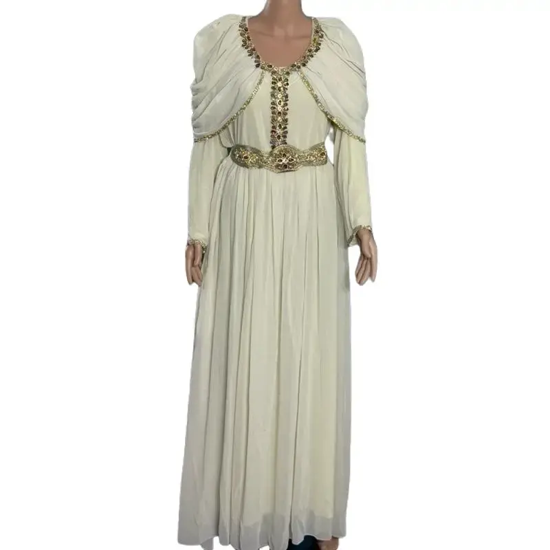Modest Fashion 2-Piece Handmade Chiffon Abaya, Abaya Fashion Dress