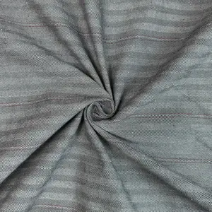 100% Cotton Denim Black & White Vintage Herringbone Chevron Striped Denim Fabric By The Yard