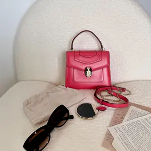 Pre-owned Bvlgari Serpenti Forever Top Handle Flap Bag in Red 16