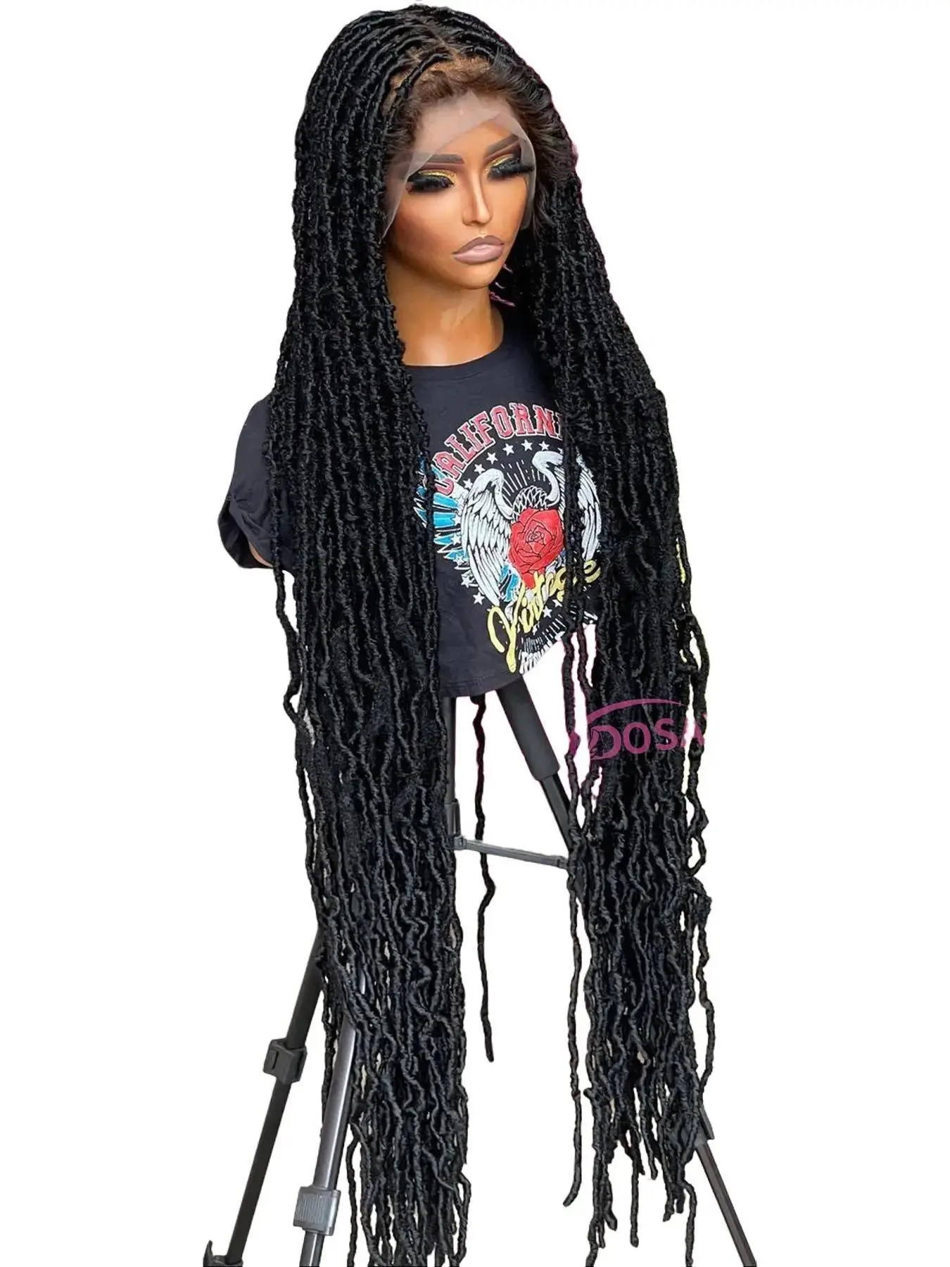 Super Long Synthetic Full Lace Front Wigs for Women Butterfly Senegalese Twist Braided Wigs Braid Lace Wig with Plaits 40Inch