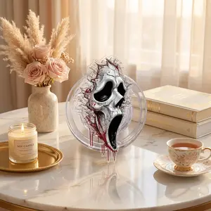 Horror Movie Mask Phone Grip Holder, Collapsible Base Stand, Spooky Decor Mobile Support, Funny Slasher Movie Gift For Horror Fans Case Accessory