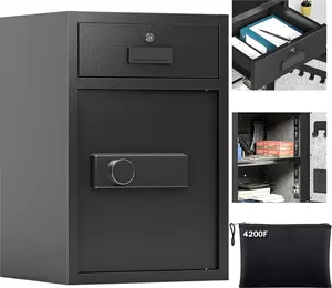 KAER 5.1 Cubic Safe Box with Drawer, 3 Unlock Methods, Vibration Alert & Silent Mode, Waterproof Safes for Home, Office, Valuables