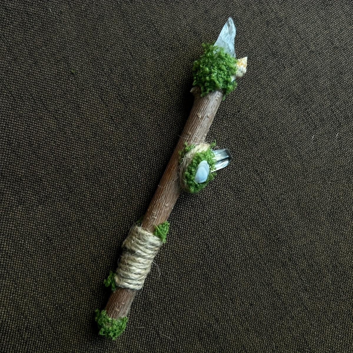 1/2 piece white crystal magic wand, crystal magic wand, crystal scepter suitable for witches, magic enthusiasts, used for Halloween, cosplay, and stage performances — elegant witch wand, home decoration, ideal gift